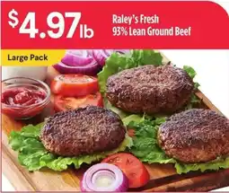 Raley's Raley's Fresh 93% Lean Ground Beef offer