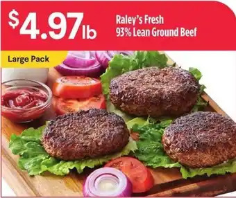 Raley's Raley's Fresh 93% Lean Ground Beef offer
