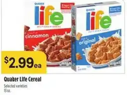 Raley's Quaker Life Cereal offer