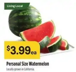Raley's Personal Size Personal Size Watermelon Locally grown in California. offer