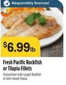 Raley's Fresh Pacific Rockfish or Tilapia Fillets offer