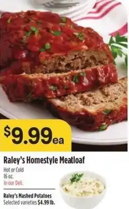 Raley's Raley's Homestyle Meatloaf offer