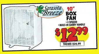 Ollie's Sarasota Breeze 10 Breeze BOX FAN offer
