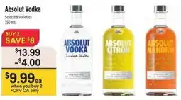 Raley's Absolut vodka offer