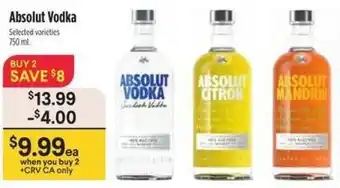 Raley's Absolut vodka offer