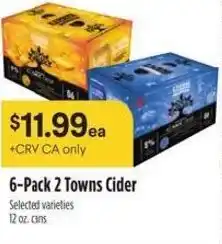 Raley's 2 Towns Cider offer
