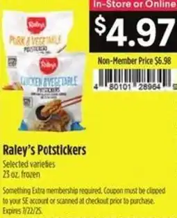 Raley's Raley's Potstickers offer