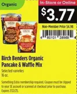 Raley's Birch benders organic pancake & waffle mix offer
