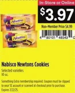 Raley's Nabisco newtons cookies offer