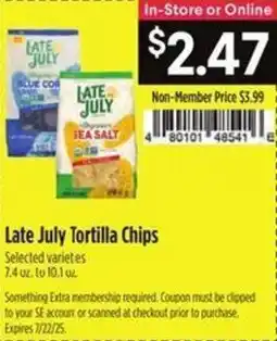 Raley's Late July Tortilla Chips offer