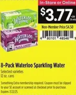 Raley's Waterloo sparkling water offer