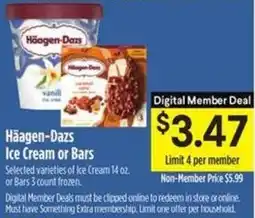 Raley's Häagen-Dazs Ice Cream or Bars offer