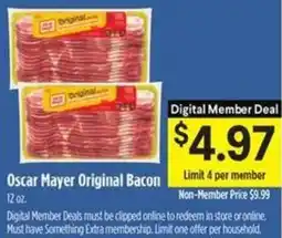 Raley's Oscar mayer original bacon offer