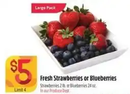 Raley's Fresh strawberries or blueberries offer