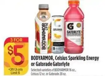 Raley's Bodyarmor, celsius sparkling energy or gatorade gatorlyte offer