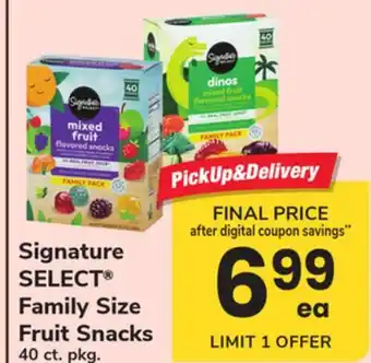 ACME Signature SELECT Family Size Fruit Snacks offer