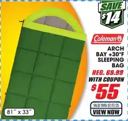 Big 5 Coleman Arch Bay 30°F Sleeping Bag offer