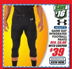 Big 5 Under Armour Game Day Integrated Adult Football Pants offer