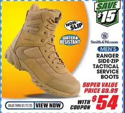 Big 5 Smith & Wesson Ranger Side-Zip Water Resistant Men's Tactical Service Boots offer