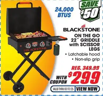 Big 5 Blackstone On The Go 22 Griddle with Scissor Legs offer