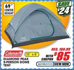 Big 5 Coleman Diamond Peak 5-Person Dome Tent offer