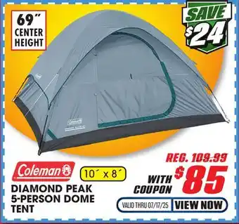 Big 5 Coleman Diamond Peak 5-Person Dome Tent offer