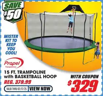 Big 5 Propel 15' Trampoline with Basketball Hoop offer