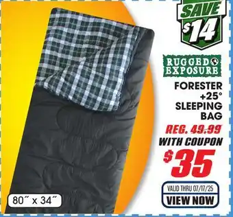 Big 5 Rugged Exposure Forester +25° Sleeping Bag offer