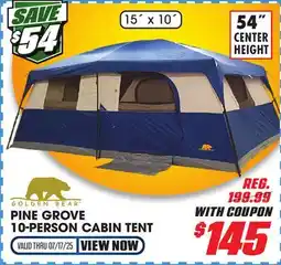 Big 5 Golden Bear Pine Grove 10-Person Cabin Tent offer