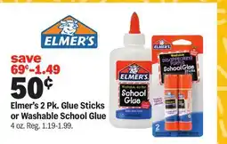 Meijer Elmer's 2 Pk. Glue Sticks or Washable School Glue offer