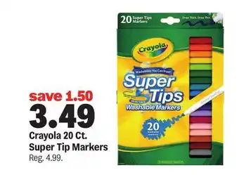 Meijer Crayola 20 Ct. Super Tip Markers offer