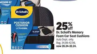 Meijer Dr. Scholl's Memory Foam Car Seat Cushions offer