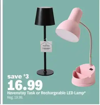 Meijer Havenstay Task or Rechargeable LED Lamp offer