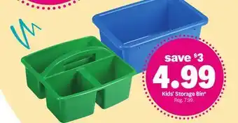 Meijer Kids' Storage Bin offer