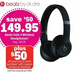 Meijer Beats Solo 4 Wireless Headphones offer