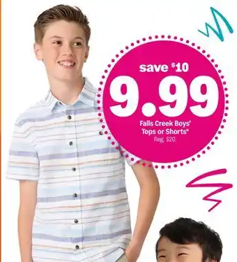Meijer Falls Creek Boys' Tops or Shorts offer