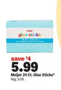 Meijer Meijer 24 Ct. Glue Sticks offer