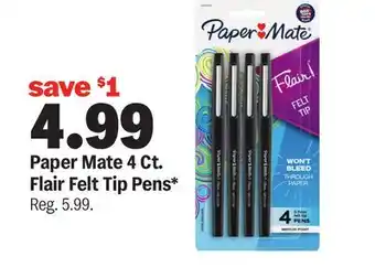 Meijer Paper Mate 4 Ct. Flair Felt Tip Pens offer