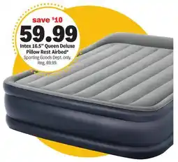 Meijer Intex 16.5 Queen Deluxe Pillow Rest Airbed offer