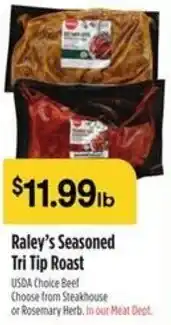 Raley's Raley's seasoned tri tip roast offer