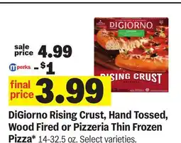 Meijer DiGiorno Rising Crust, Hand Tossed, Wood Fired or Pizzeria Thin Frozen Pizza offer