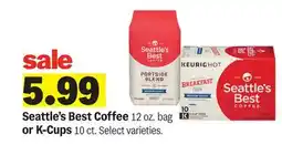 Meijer Seattle's Best Coffee 12 oz. bag or K-Cups 10 ct offer