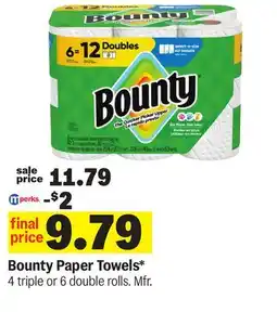 Meijer Bounty Paper Towels offer