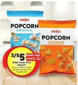 Meijer Meijer Ready to Eat Popcorn offer