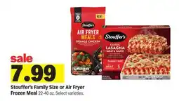 Meijer Stouffer's Family Size or Air Fryer Frozen Meal offer