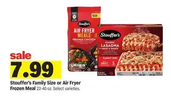 Meijer Stouffer's Family Size or Air Fryer Frozen Meal offer