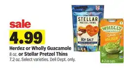 Meijer Herdez or Wholly Guacamole 8 oz. or Stellar Pretzel Thins 7.2 oz offer