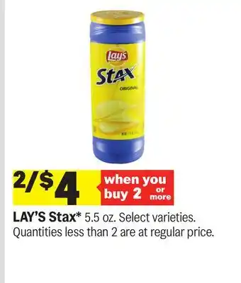 Meijer LAY'S Stax offer