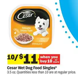 Meijer Cesar Wet Dog Food Singles offer