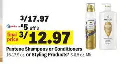 Meijer Pantene Shampoos or Conditioners 16-17.9 oz. or Styling Products* 6-8.5 oz offer